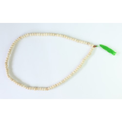 Chapelet (Sabha) à 99 grains en bois traditionnel fait main parfumé au musc (28 cm)