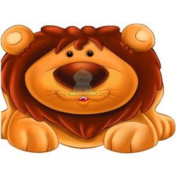 Apprends en t'amusant avec le lion (Coloriage + découpage + stickers) - تعلم والصق ولون...