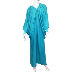 Robe Abaya modèle papillon pour femme - Taille standard - Couleur vert émeraude