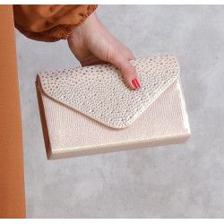 Sac à main avec strass pour femme - Couleur champagne