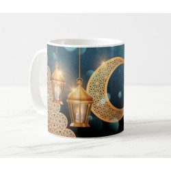 Mug arabesques et croissant lunaire islamique
