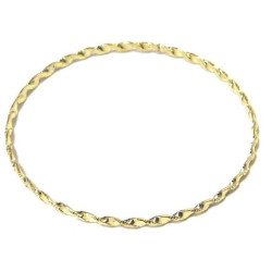 Women's fancy bracelet in twisted golden metal