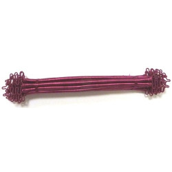 Ronds de serviettes en soie Sabra de couleur violette (Lot de 6)