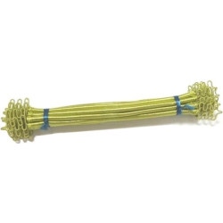 Ronds de serviettes en soie Sabra de couleur verte pistache (Lot de 6)
