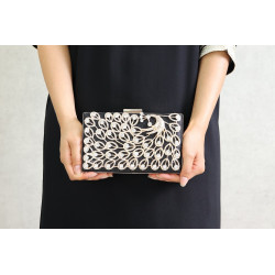 Sac à main de luxe - Pochette de mariage - soirée Bandoulière Chaîne - Couleur Noir...