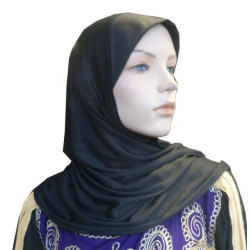 Hijab noir une pièce simple