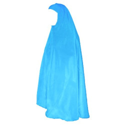 Grande cape de jilbab avec bonnet bleu ciel