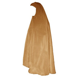 Large jilbab cape with light brown cap