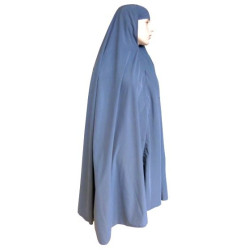 Large cape - Long prayer hijab for women - Anthracite gray color
