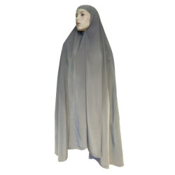 Grande cape ample - Hijab long de prière pour femme musulmane - Coloris Taupe