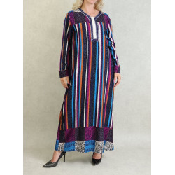 Multi color long sleeve striped dress (Several colors available)