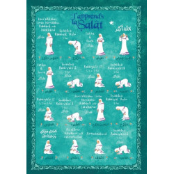 Carte postale "J'apprends la Salat (prière)" - Version filles