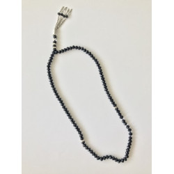 Chapelet 99 grains en cristal de luxe noir
