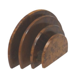 Classeur de documents pour bureau en bois de thuya en forme de demi-cercles agencés