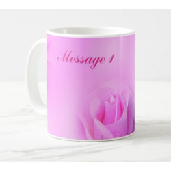Mug avec messages personnalisés (rose)