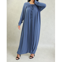Combinaison Robe-Pantalon - Tenue décontractée et fluide pour femme - Couleur Gris