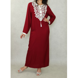Robe orientale longue brodée pour femme (Plusieurs couleurs disponibles)
