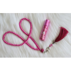 Woman's gift pack: "Sebha" rosary with 99 beads + Concentrated Perfume Musc D' Or (8...