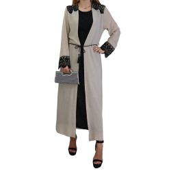 Robe kimono intégré - Couleur Beige