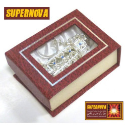 Parfum Porte clé métallique argenté Musc d'Or "Supernova" (3 ml) - Pour hommes