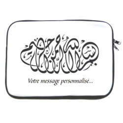 Housse pour PC portable avec message personnalisé et inscription calligraphique de la...