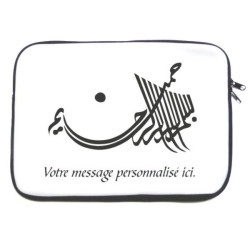 Housse pour PC portable avec message personnalisé et inscription calligraphique de la...