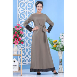 Robe de soirée maxi-longue pailletée avec sa ceinture (Plusieurs couleurs disponibles)...
