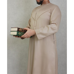 Qamis traditionnel élégant pour homme de qualité supérieure avec broderies - Couleur...