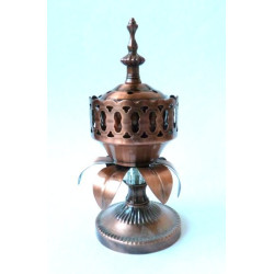 Encensoir / brûleur d'encens métallique couleur bronze