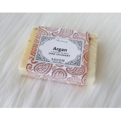 Savon Argan & feuilles de rose sans colorant