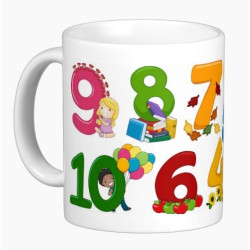 Mug pour enfants : J'apprends à compter "1 à 10"