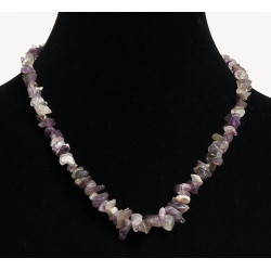 Collier ethnique artisanal imitation quartz multicolor