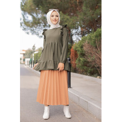 Tunique ample pour femme (Vetement hijab pas cher) - Couleur Kaki