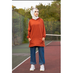 Sweat avec capuche pour femme inscription au dos "I am where are you?" (Tenue...