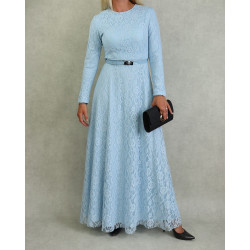 Robe de soirée maxi-longue en dentelle chic et pas cher pour femme (Plusieurs couleurs...