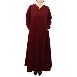 Robe longue basique évasée - Grandes Tailles à petit prix - Couleur Rouge grenat
