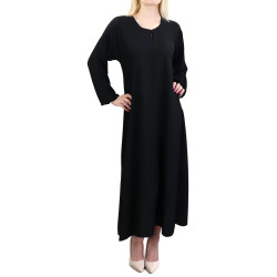 Robe Abaya Simple de Dubai - Couleur Noir