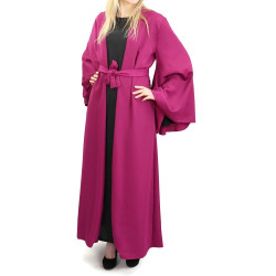 Kimono with flared pink sleeves fuchsia