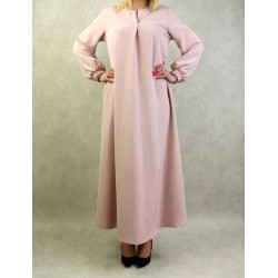 Robe longue évasée d'hiver pour femme - Couleur rose clair