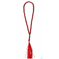 Sabha (Chapelet) 99 perles de couleur Rouge