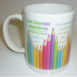 Mug Les "bonnes manières" du petit musulman - pour enfants - crayons de couleur