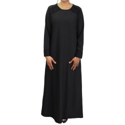 Robe longue à manches longues sobre et chic - Couleur Noire