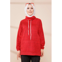 Sweat à capuche pour femme - Couleur rouge