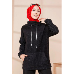 Sweat à capuche pour femme - Couleur noir
