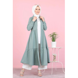 Veste zippée ample et légère mi longue (Vetement mastour pour femme voilée) - Couleur...
