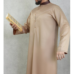 Qamis traditionnel élégant pour homme de qualité supérieure avec broderies - Couleur...