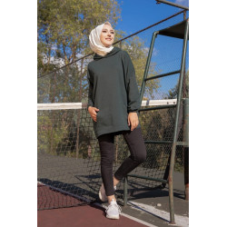 Sweatshirt à capuche pour femme inscription au dos "I am where are you?" (Hijab sport)...