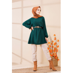 Tunique ample pour femme (Tenue Hijab) - Couleur vert émeraude