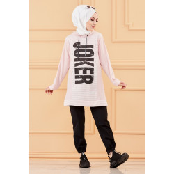 Tunique imprimée Joker - Sweat long à capuche (Mode pour jeune femme musulmane) -...