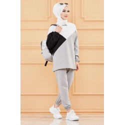 Modern casual and sport for Muslim women-Grey Color